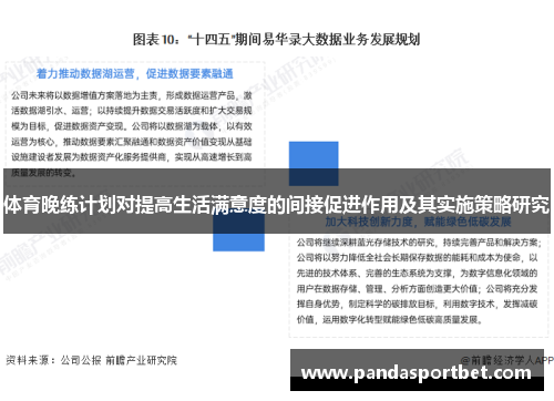 体育晚练计划对提高生活满意度的间接促进作用及其实施策略研究