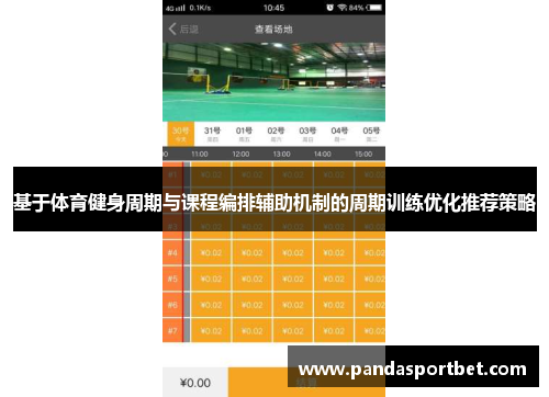 基于体育健身周期与课程编排辅助机制的周期训练优化推荐策略